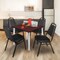 Regency Kahlo Square Table & Chair Sets, 48 W, 48 L, 29 H, Wood, Metal, Vinyl Top, Mahogany TPL4848MHCM29BK - alternate 1